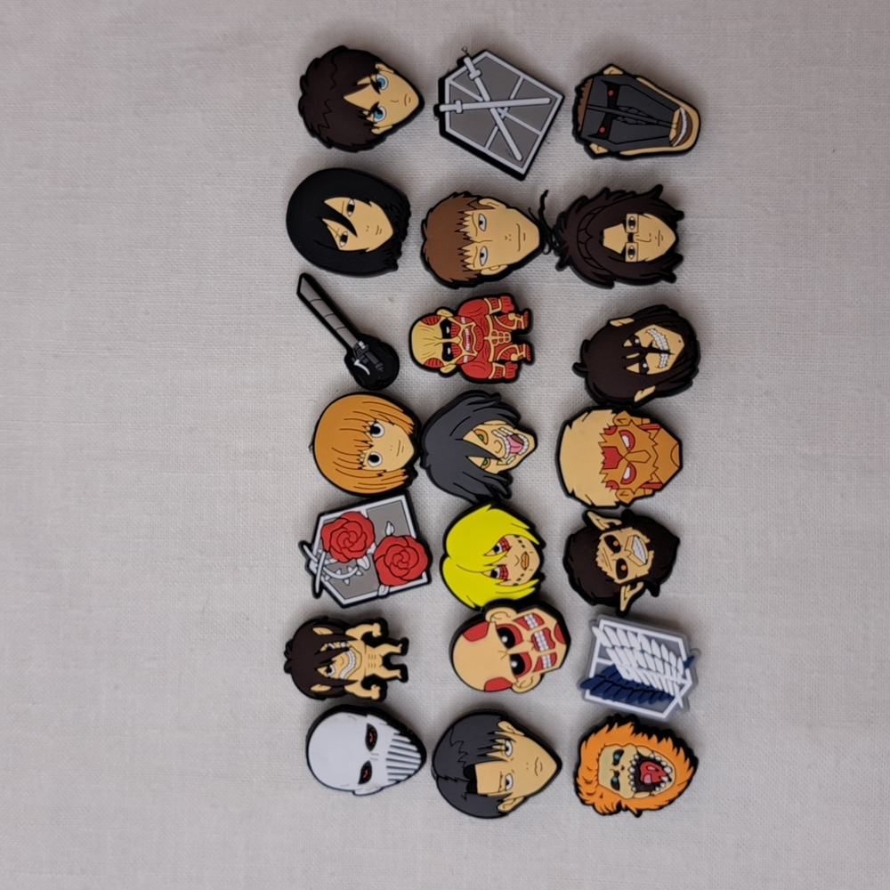 Anime Croc Shoe Charms Attack on Titan Lot of 21
